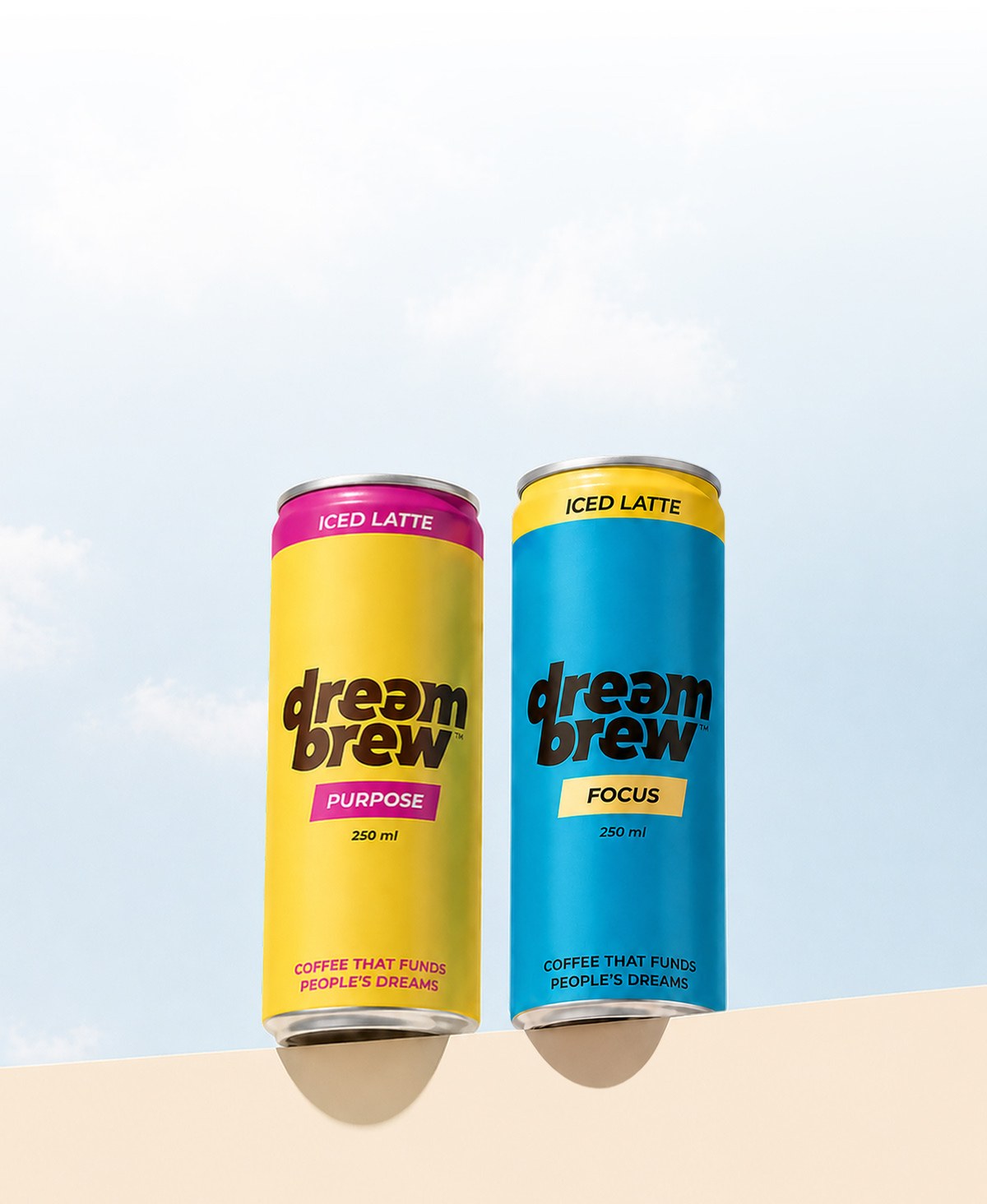 DreamBrew Purpose and Focus cans