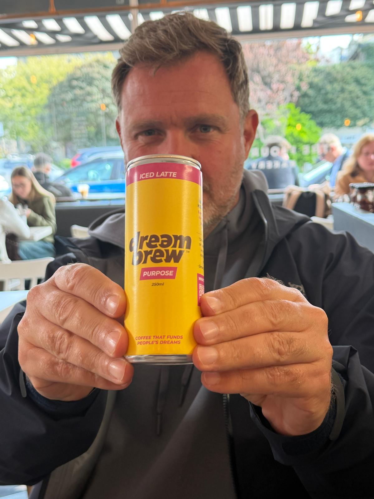 Customer enjoying DreamBrew