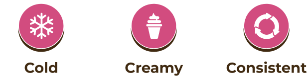 Tastes like: Cold, Creamy, Consistent